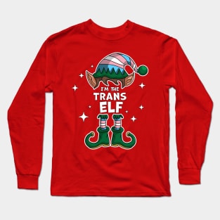 I'm The Trans Elf LGBTQ Transgender Elf Matching Christmas Long Sleeve T-Shirt